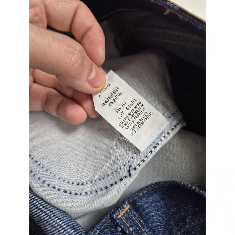 VTG Roebucks Sears Jeans Mens 36x32 Dark Blue Straight Leg Cowboy Denim NWOT